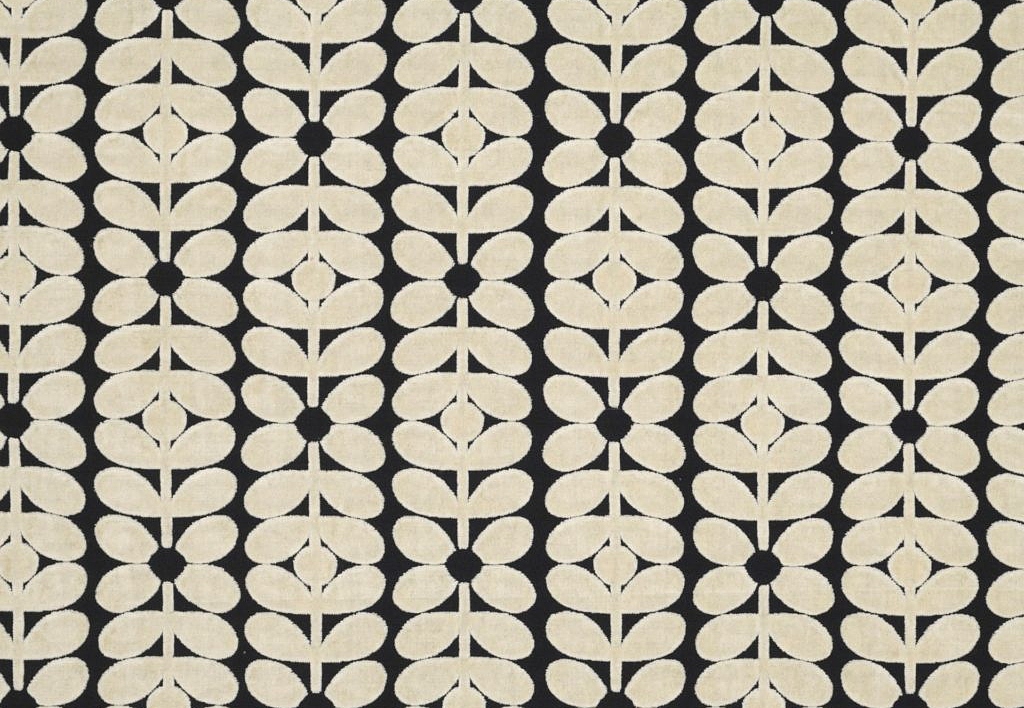 Ткань Orla Kiely Wovens-Volume One VelvetSixtiesStem/Charcoal