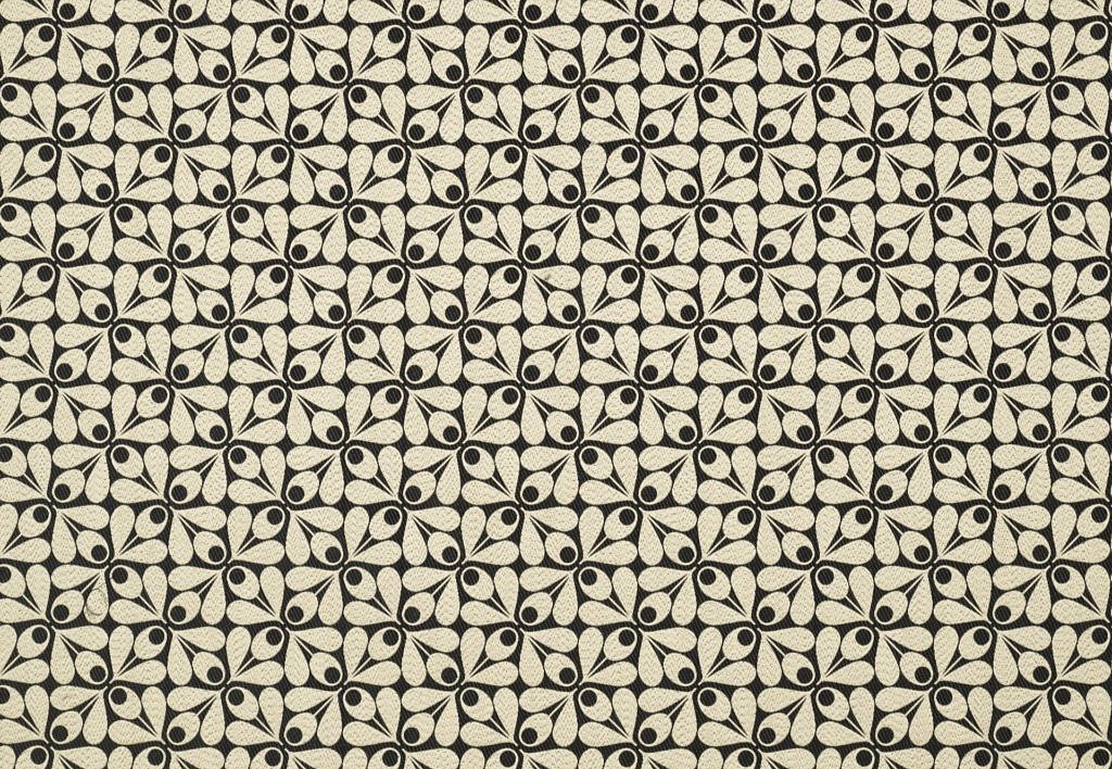 Ткань Orla Kiely Wovens-Volume One WovenAcornCup/Charcoal