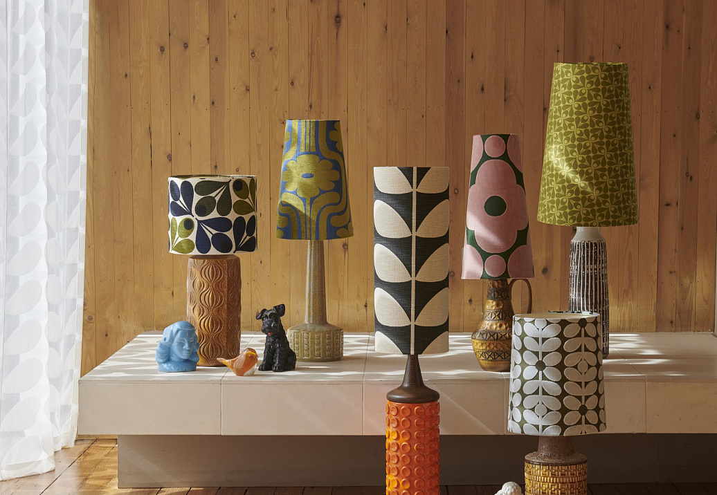 Ткань Orla Kiely Wovens-Volume One SlubCottonGiantStem/GunMetal