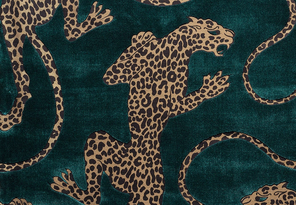 Ткань Mokum The Royal Menagerie Panthera/Aquamarine