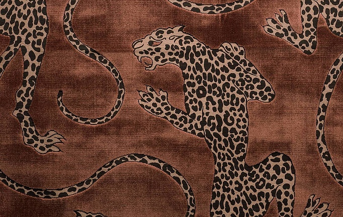 Австралийская ткань Mokum, коллекция The Royal Menagerie, артикул Panthera/Whisky