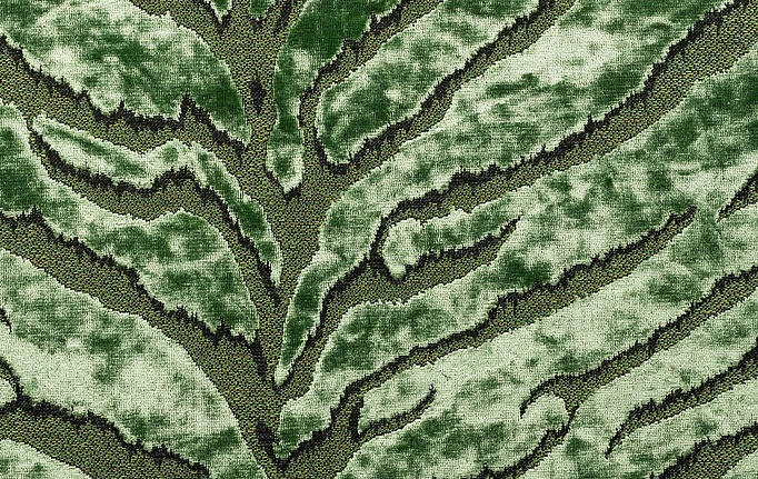 Австралийская ткань Mokum, коллекция The Royal Menagerie, артикул Bengal Tiger/Palm Leaf