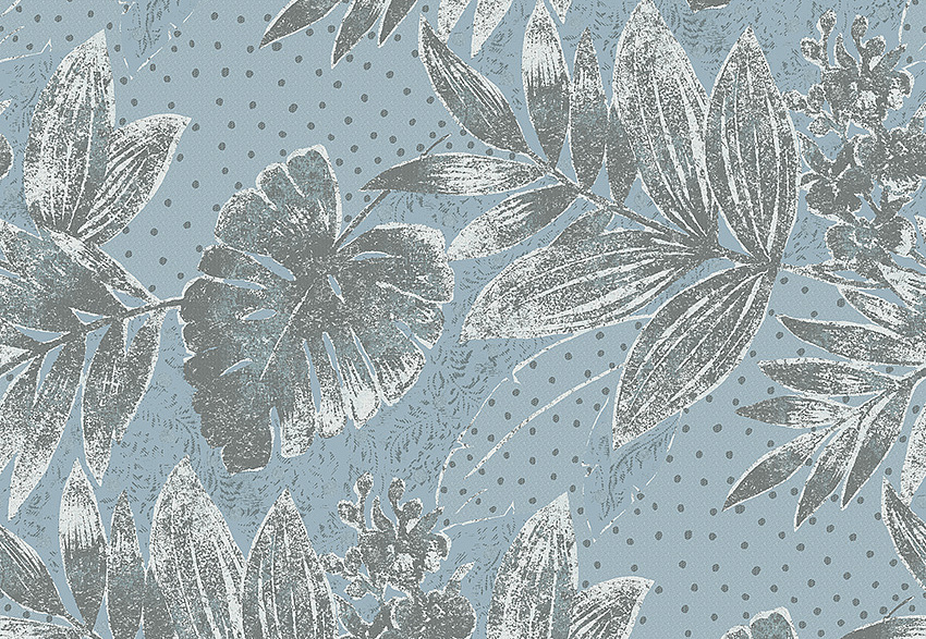 Ткань Cyan Stone Song of Leaf LA-SL0202