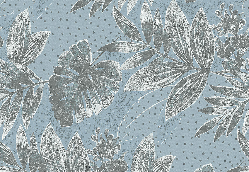 Ткань Cyan Stone Song of Leaf LA-SL0202