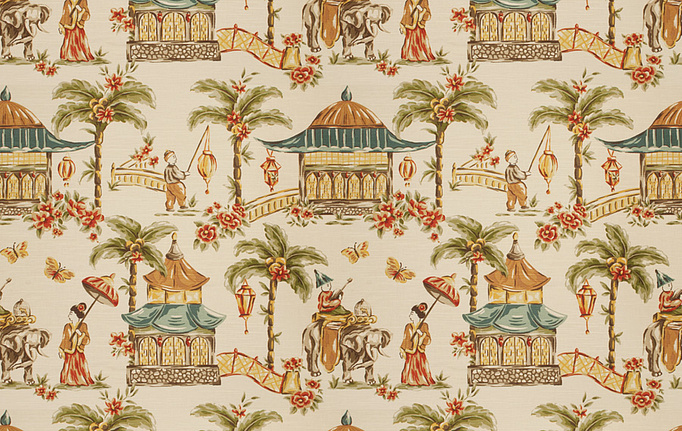 Американская ткань Fabricut, коллекция Charlotte Moss Canvas, артикул Mougin/Chestnut