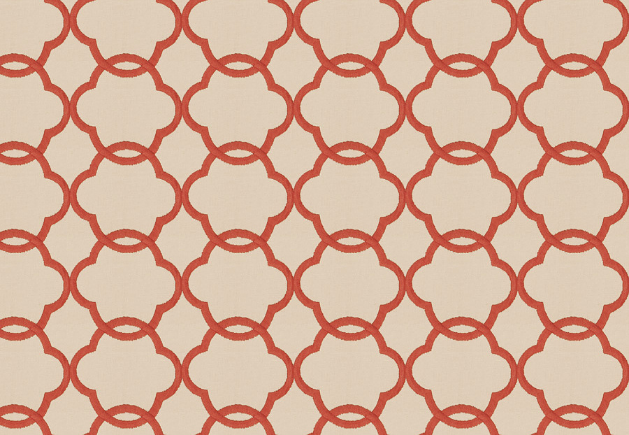 Ткань Fabricut Charlotte Moss Coral Carlotta/Persimmon
