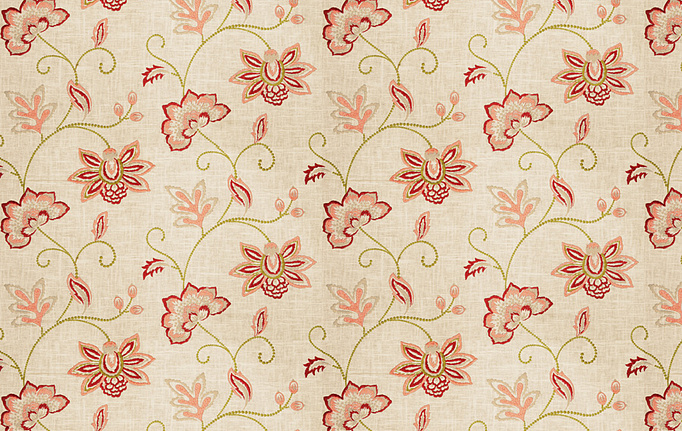 Американская ткань Fabricut, коллекция Charlotte Moss Coral, артикул Ripoli/Coral