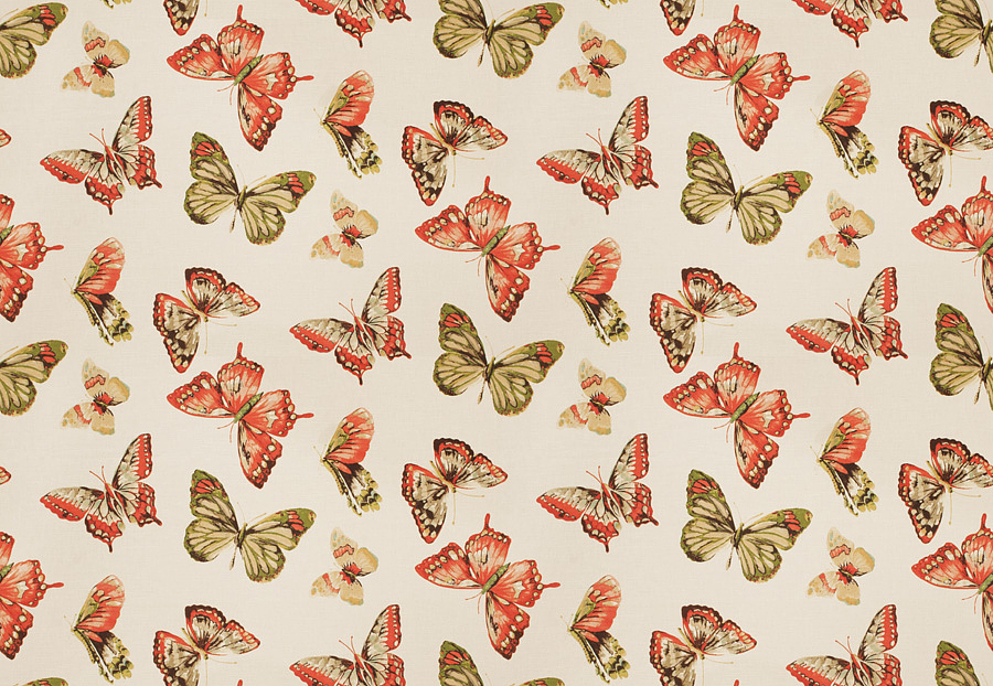 Ткань Fabricut Charlotte Moss Coral Menton/Coral