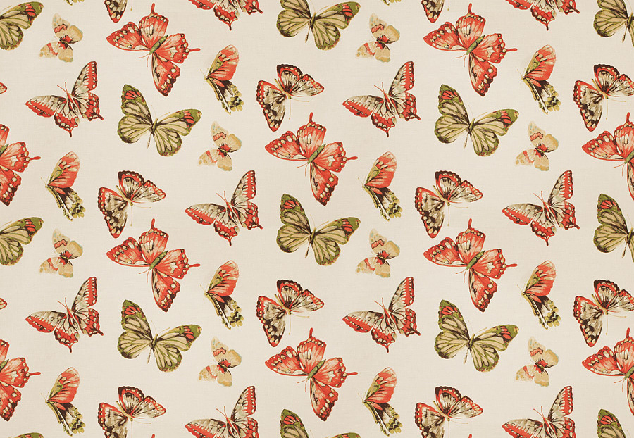 Ткань Fabricut Charlotte Moss Coral Menton/Coral