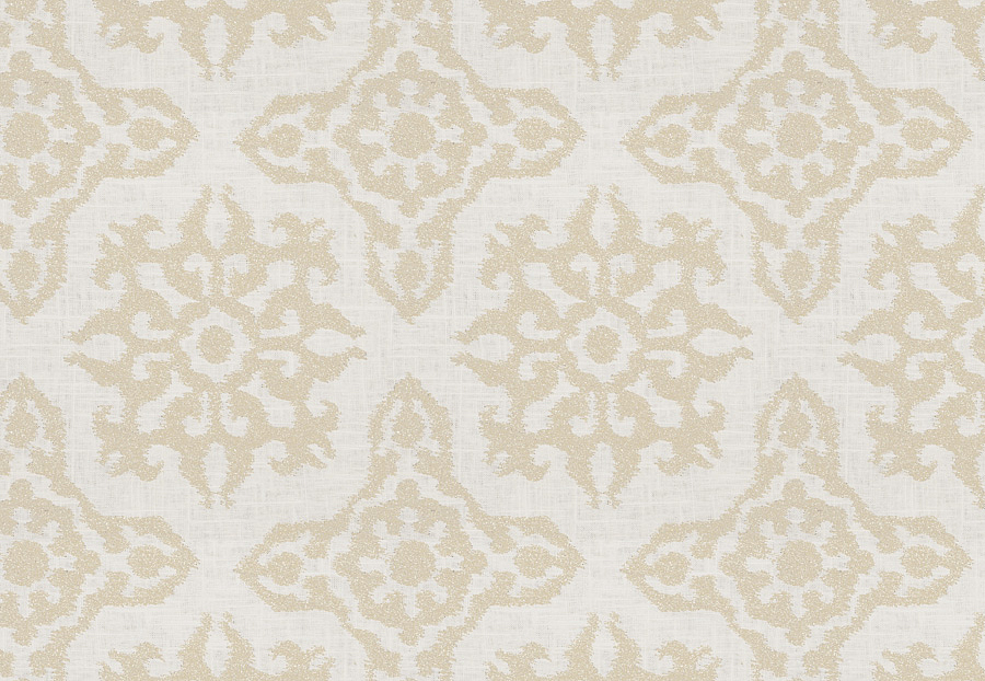 Ткань Fabricut Charlotte Moss Coral Bergamo Metallic/Canvas