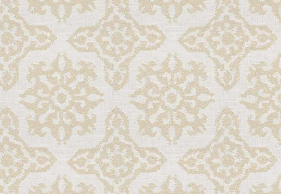 Ткань Fabricut Charlotte Moss Coral Bergamo Metallic/Canvas