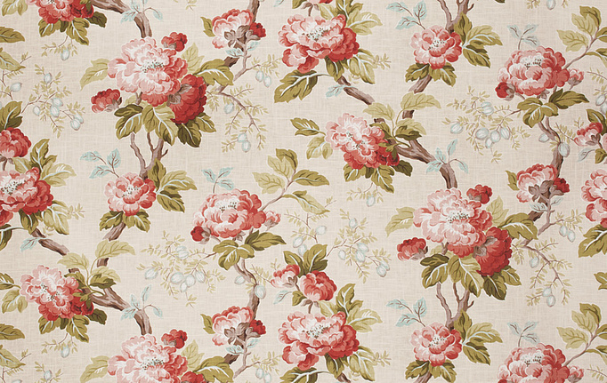 Американская ткань Fabricut, коллекция Charlotte Moss Coral, артикул York/Coral