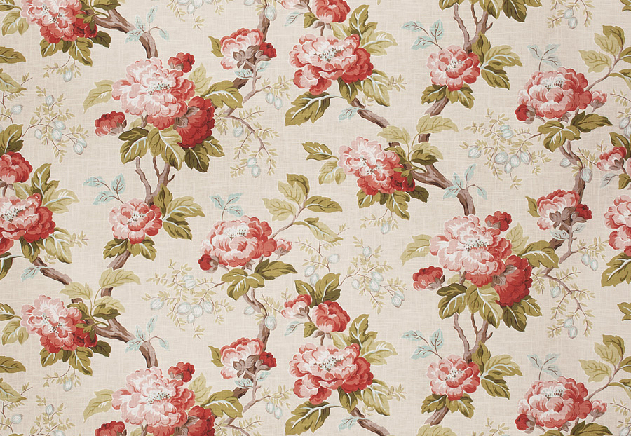 Ткань Fabricut Charlotte Moss Coral York/Coral
