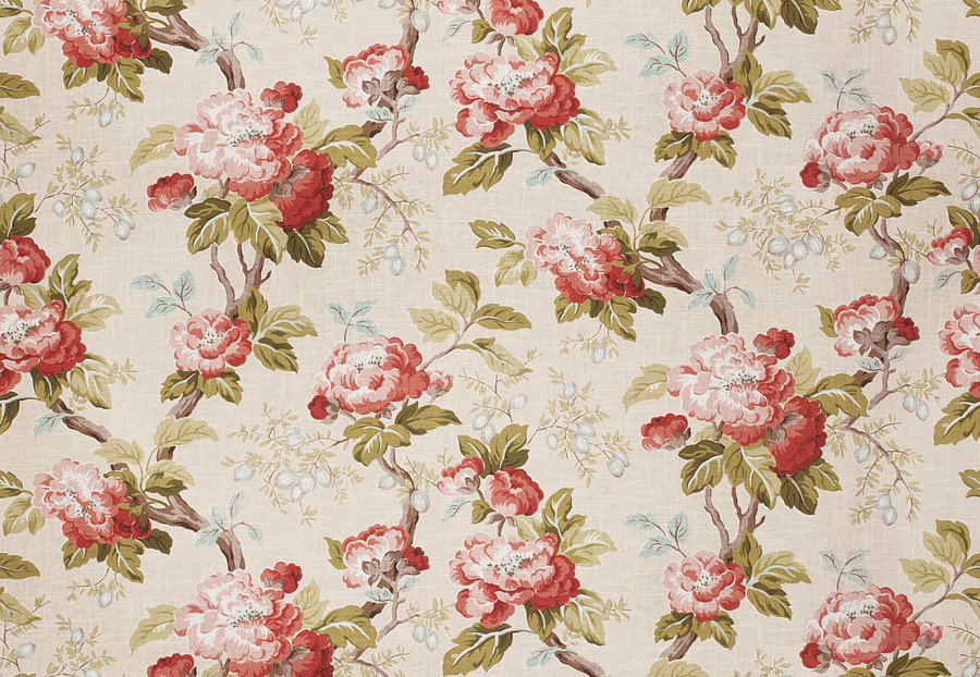 Ткань Fabricut Charlotte Moss Coral York/Coral