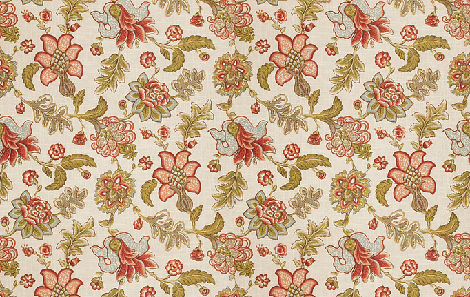 Американская ткань Fabricut, коллекция Charlotte Moss Coral, артикул Prato/Coral