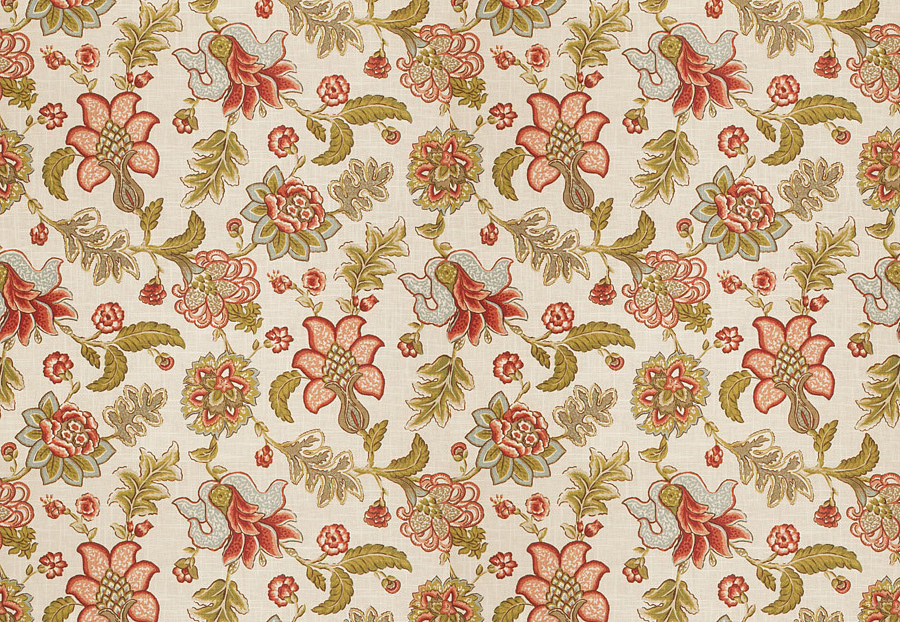 Ткань Fabricut Charlotte Moss Coral Prato/Coral