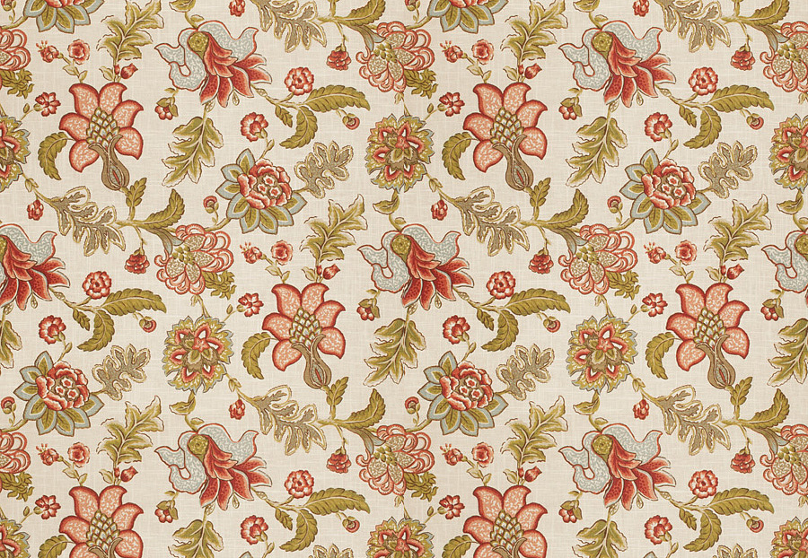 Ткань Fabricut Charlotte Moss Coral Prato/Coral