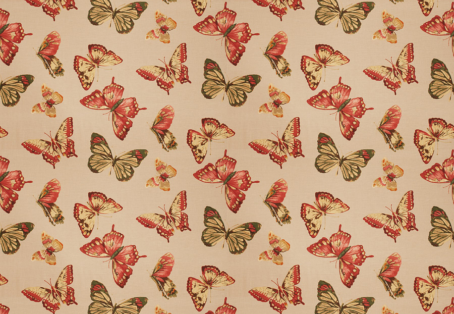 Ткань Fabricut Charlotte Moss Coral Menton/Persimmon