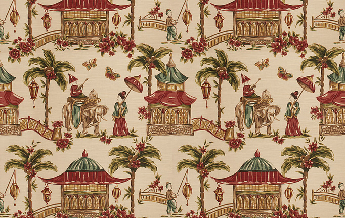 Американская ткань Fabricut, коллекция Charlotte Moss Coral, артикул Mougin/Henna