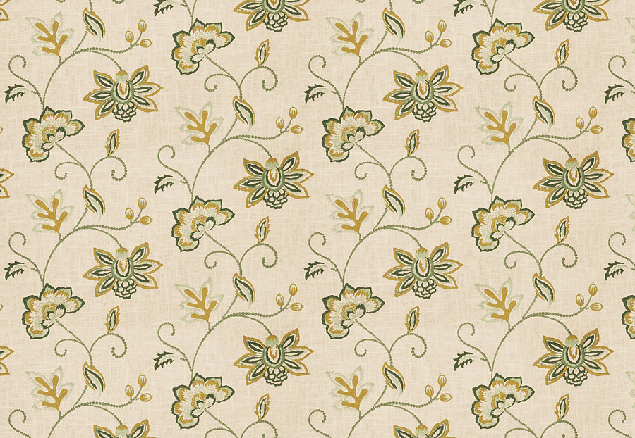 Ткань Fabricut Charlotte Moss Watercolor Ripoli/Cypress