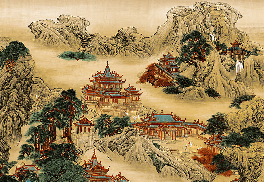 Панно и фотообои Faboie Silk Painting 4 F-SN4101