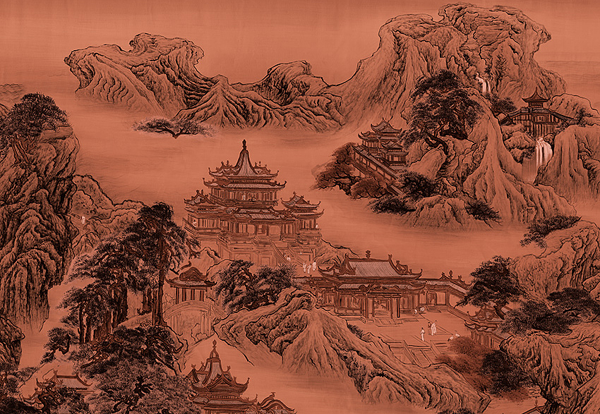 Панно и фотообои Faboie Silk Painting 4 F-SN4105
