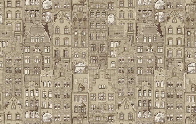 Российская ткань Серебрянная Студия (Silver Studio), коллекция Loona, артикул D203-03-TW