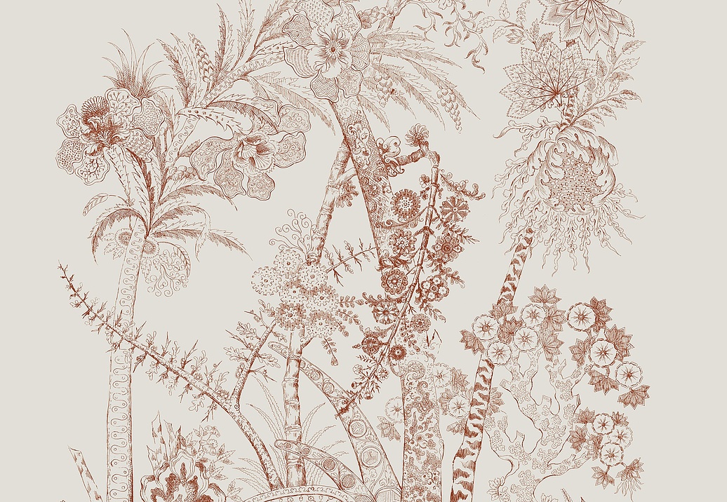 Панно и фотообои Bien Fait Papier Peint Flora/Sepia