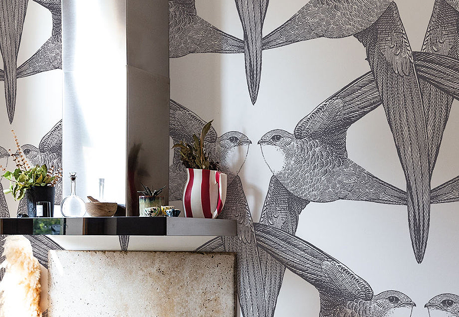 Панно и фотообои Bien Fait Papier Peint WhiteBirds/Anthracite