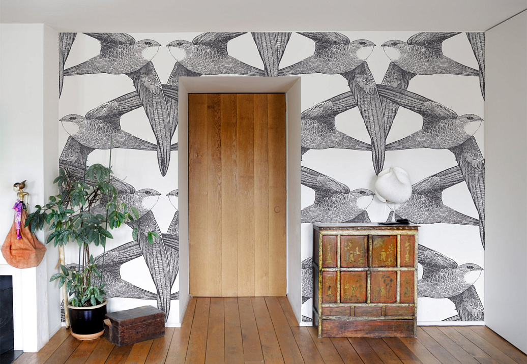 Панно и фотообои Bien Fait Papier Peint WhiteBirds/Anthracite