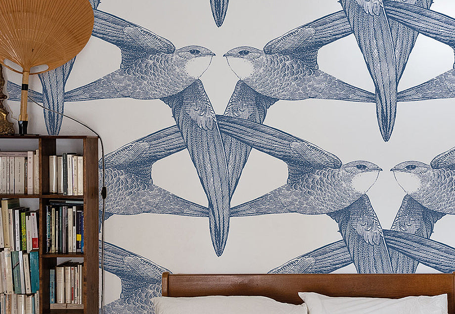 Панно и фотообои Bien Fait Papier Peint WhiteBirds/Indigo