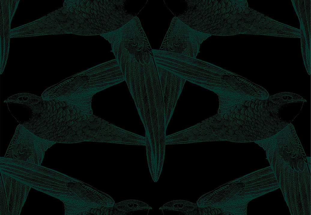 Панно и фотообои Bien Fait Papier Peint BlackBirds/Chlorophylle