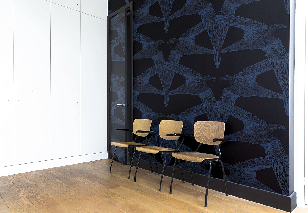 Панно и фотообои Bien Fait Papier Peint BlackBirds/Indigo