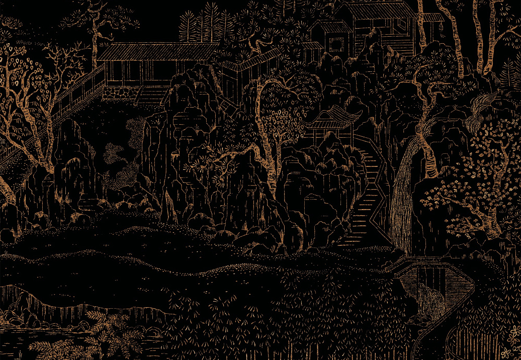Панно и фотообои Bien Fait Papier Peint Coromandel/Black