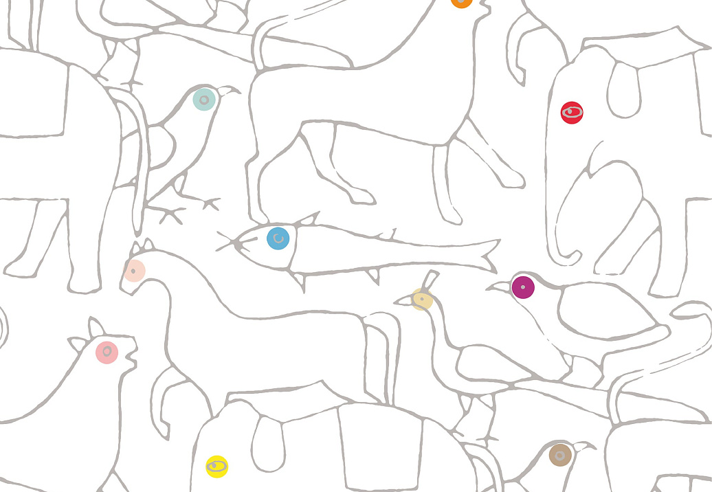 Панно и фотообои Bien Fait Papier Peint Animals/Ivory