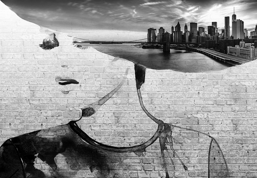 Обои Wall Street Grayscale 16964