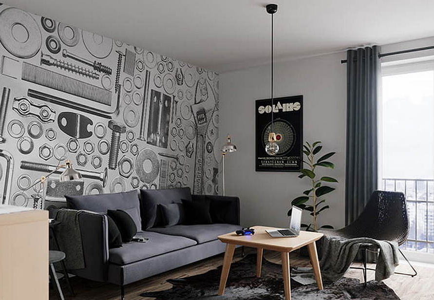 Обои Wall Street Grayscale 16968