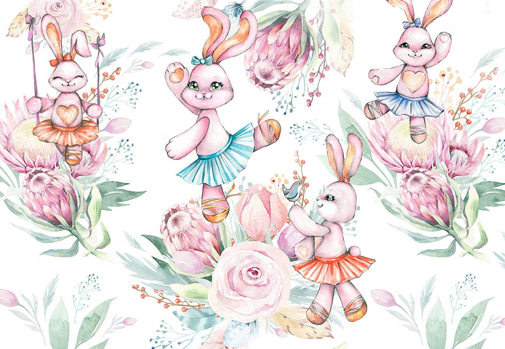 Обои Wall Street Rabbit Room 21304
