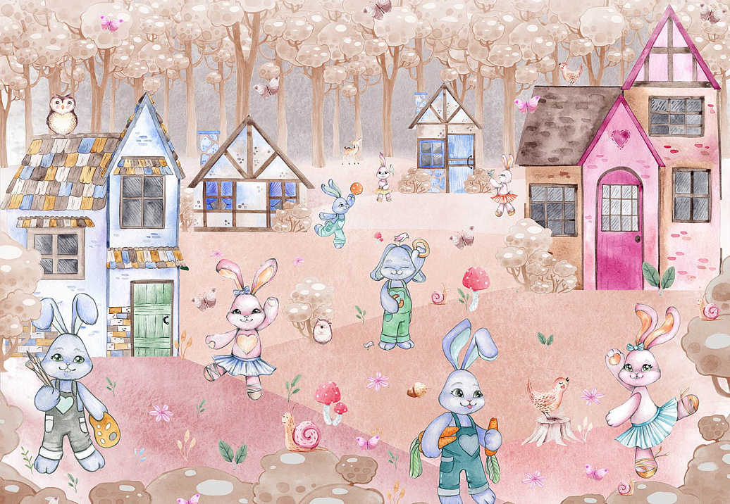 Обои Wall Street Rabbit Room 21308