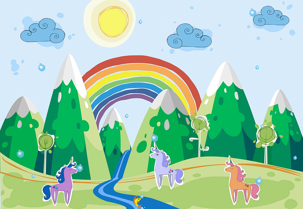 Обои Wall Street Unicorn Valley 20683