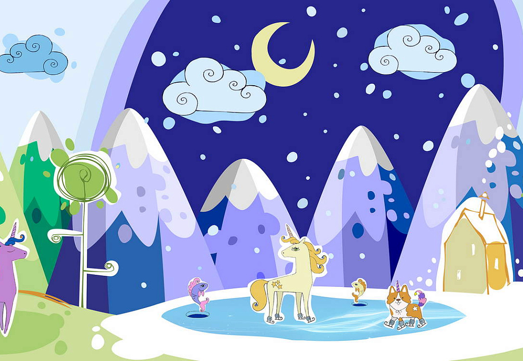 Обои Wall Street Unicorn Valley 20686
