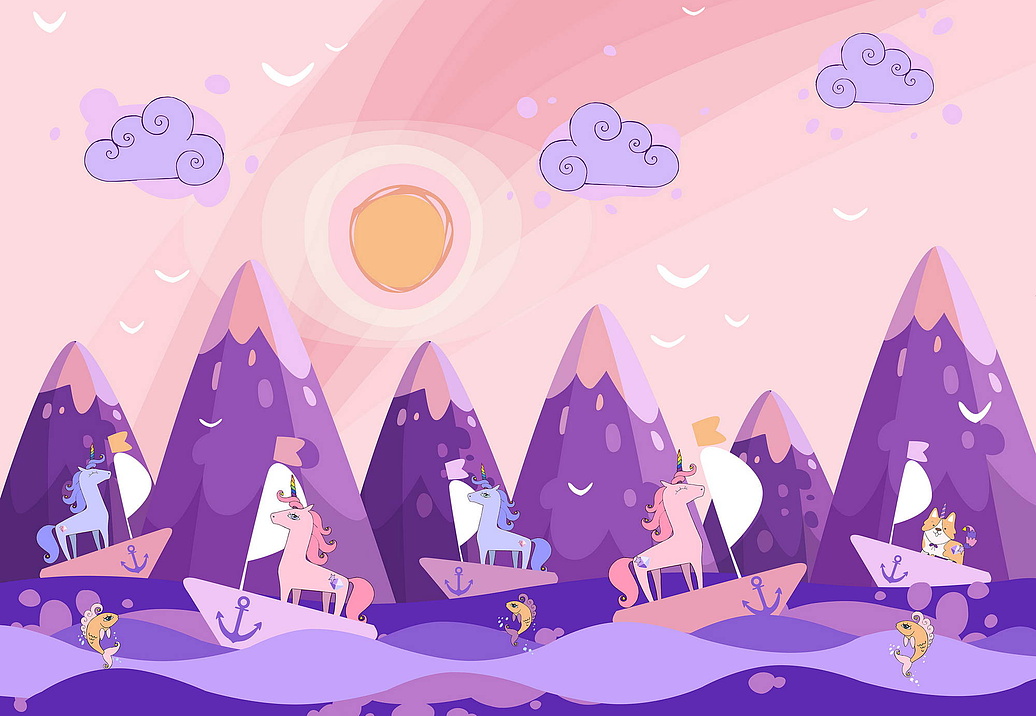 Обои Wall Street Unicorn Valley 20696