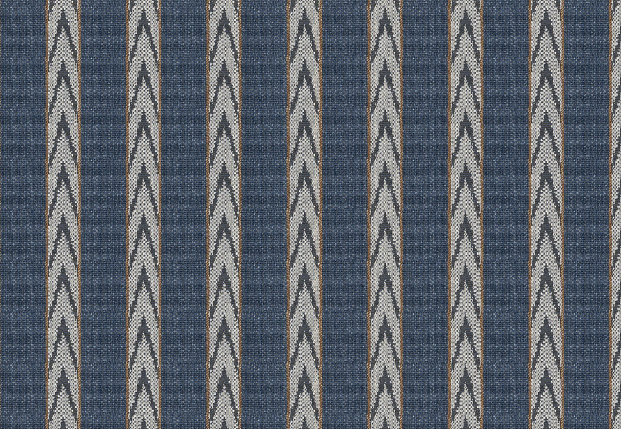 Ткань Fabricut Color Studio Vol.VII Navy Navajo stripe/Indigo