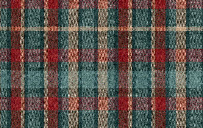 Американская ткань Fabricut, коллекция Color Studio Vol.VIII Peacock, артикул Calais plaid/Peacock
