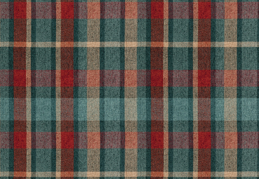 Ткань Fabricut Color Studio Vol.VIII Peacock Calais plaid/Peacock