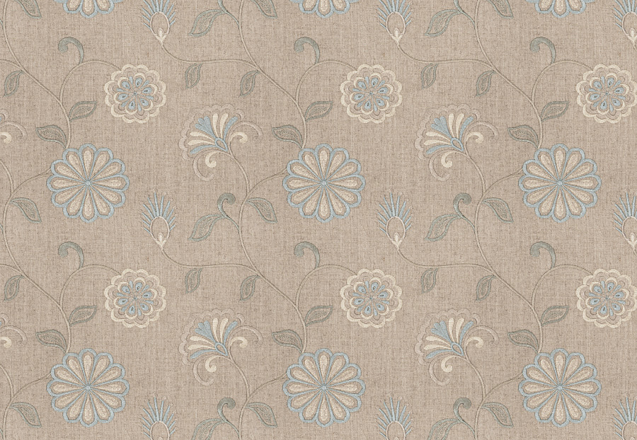 Ткань Fabricut Expressions Vol.V Aqua Dory floral/Bluebell