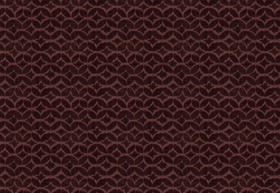 Ткань Fabricut Isabelle Borchgrave Mulberry Couture velvet/Mulberry