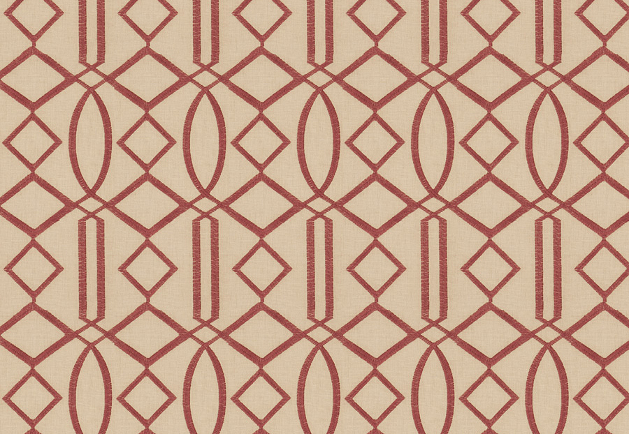 Ткань Fabricut Isabelle Borchgrave Mulberry Egyptian lattice/Mulberry