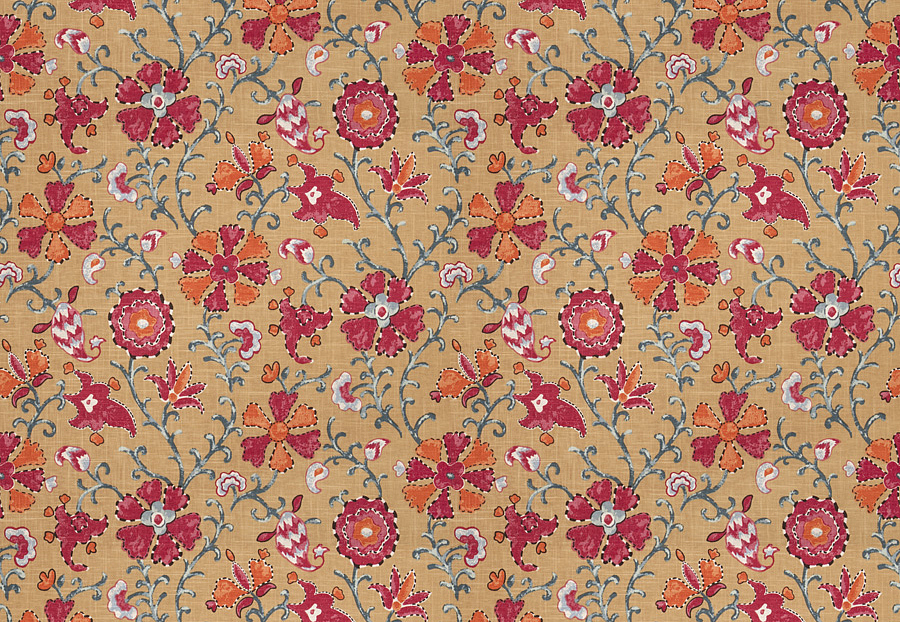 Ткань Fabricut Isabelle Borchgrave Mulberry Cheval/Exotic berry