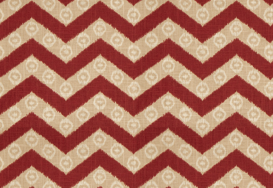 Ткань Fabricut Isabelle Borchgrave Mulberry Chevron kimono/Merlot